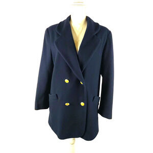Mackintosh New England Vintage USA Women's Jacket Wool Navy Blue Size 12 P